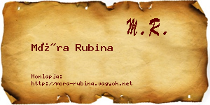 Móra Rubina névjegykártya